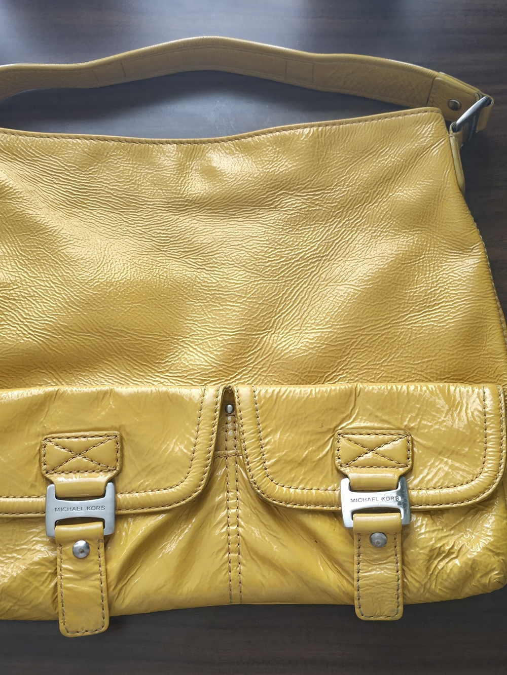 Michael Kors Mustard Yellow Leather Shoulder Bag